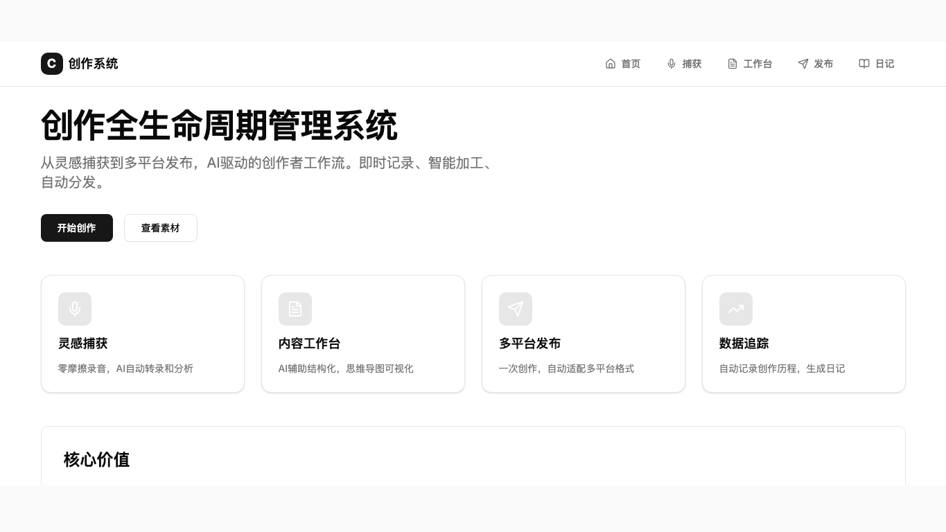 创作全生命周期管理系统 snapshot 2