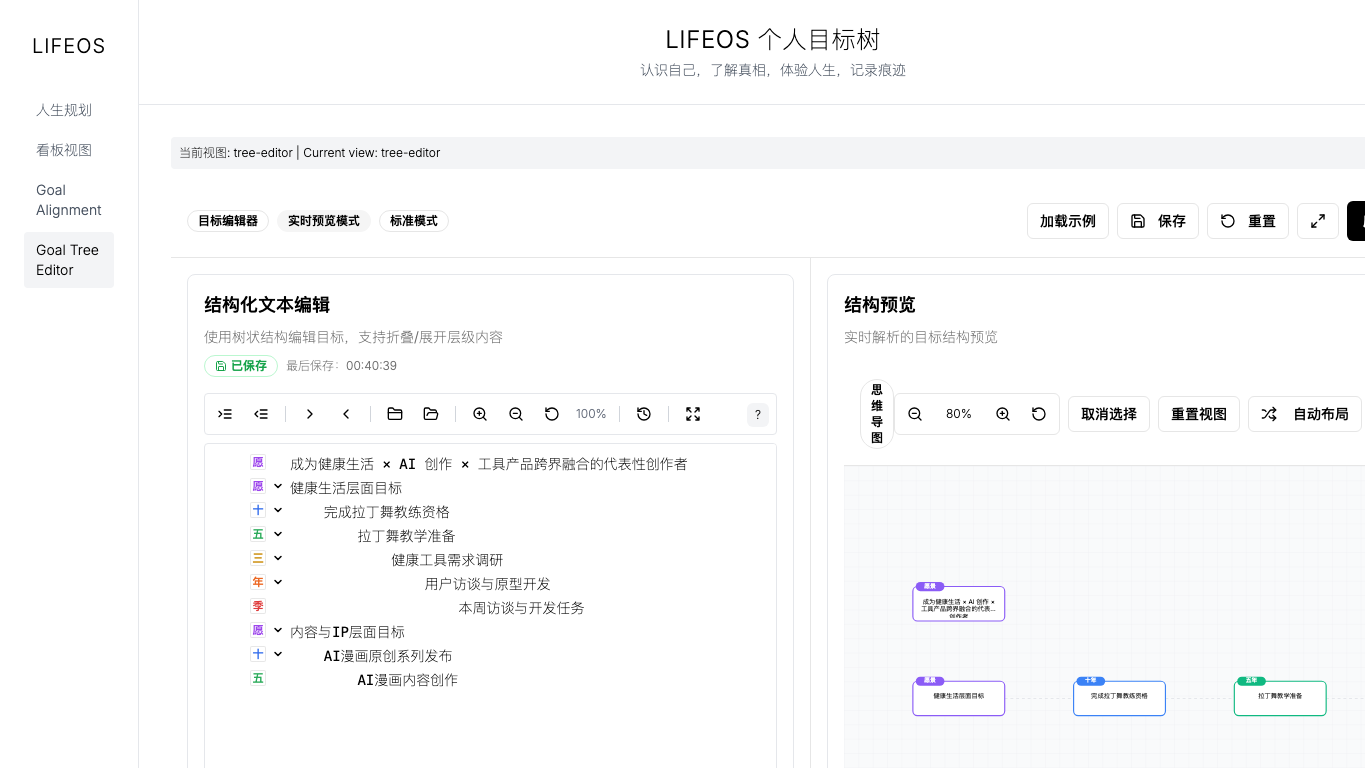 LIFEOS 个人目标树 preview